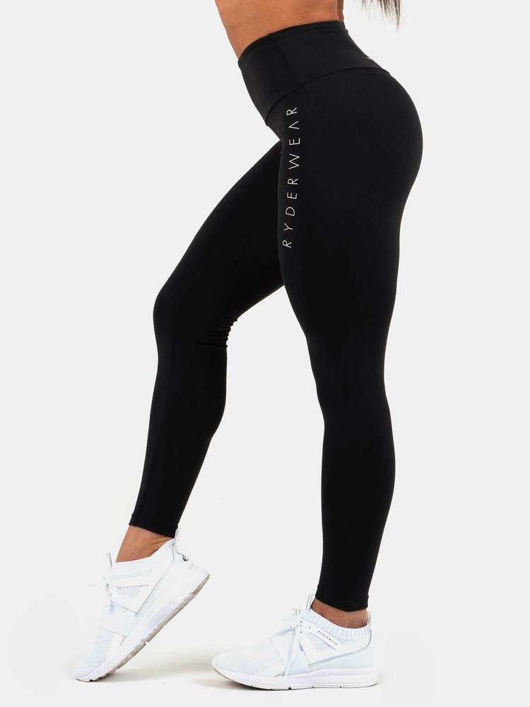 Ryderwear - Staples Scrunch Bum Leggings - Black – Burner Body