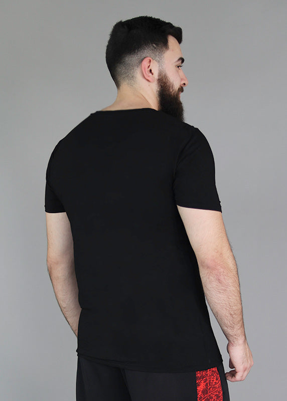 Back of Black T-Shirt